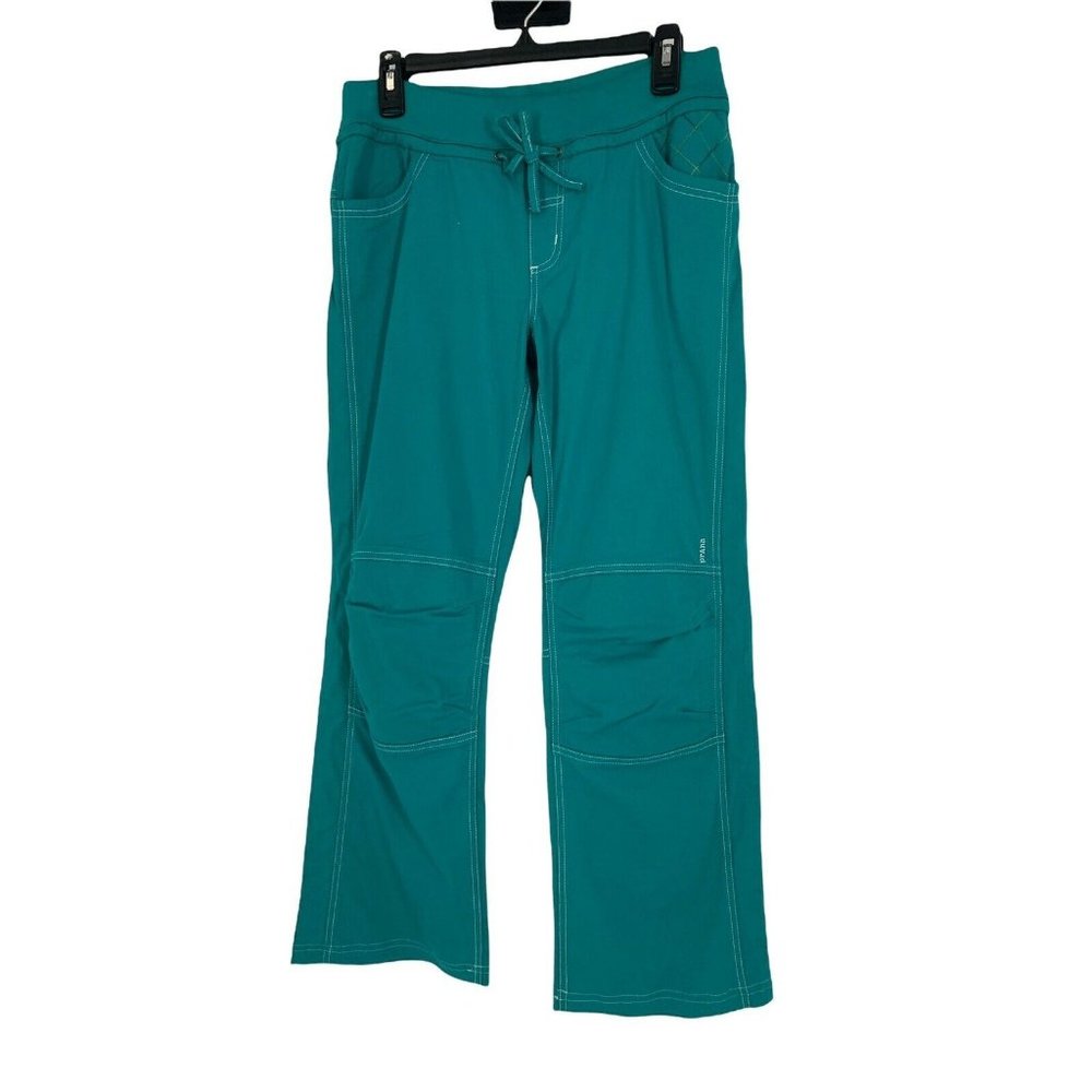 prAna Avril Pants womens M Hiking Climbing Green Teal